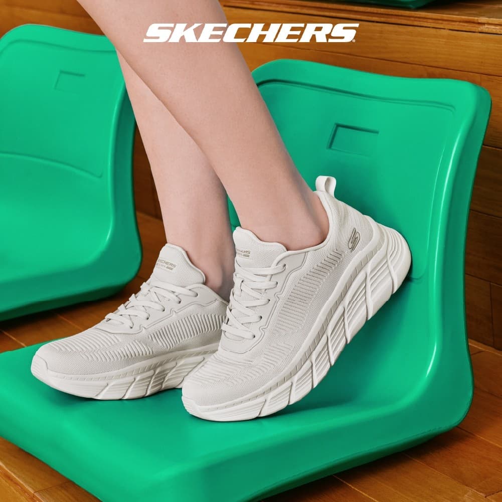 Skechers สเก็ตเชอร์ส รองเท้าลำลองผู้หญิง Women BOBS Sport B Flex Hi Flying Hi Casual Shoes - 117385-OFWT Memory Foam รูปที่ 1