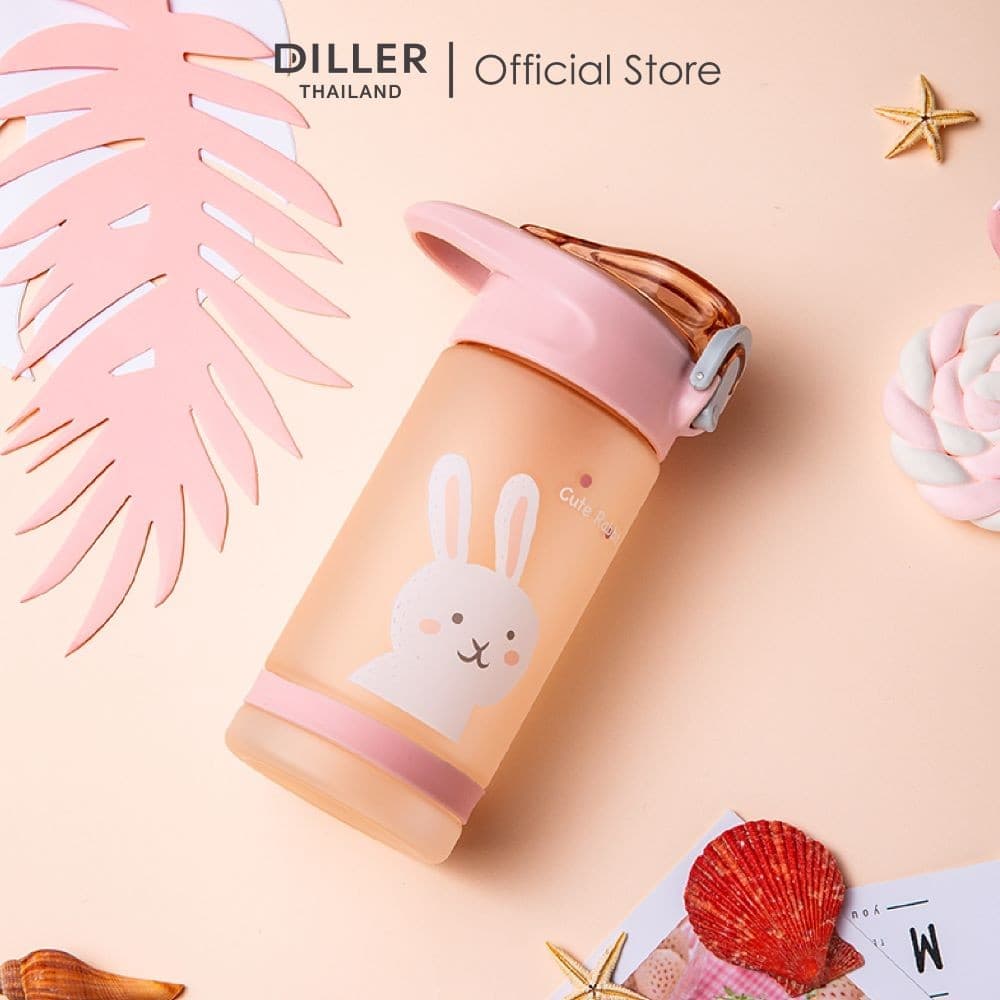 Diller Kid Tritan Flask 550ml D8849 กระติกน้ำเด็กฝากดหลอดแบนพร้อมล็อก พลาสติกไททั้นเบาและทน BPA Free รูปที่ 4