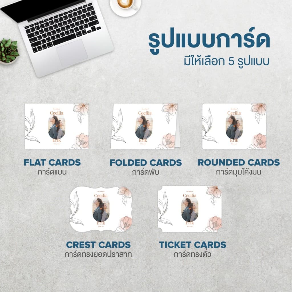 Photobook: การ์ดอวยพร การ์ดขอบคุณ การ์ดอวยพรปีใหม่ - มีธีมให้เลือก ออกแบบได้เอง รูปที่ 2