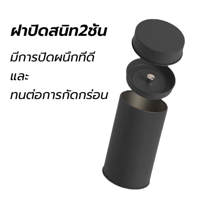 กระป๋องชา Tinplate ฝาปิดสนิท2ชั้น​ กระป๋องเก็บชาโลหะ ทรงกระบอก ใช้สำหรับบรรจุผงกาแฟ เมล็ดกาแฟ ผงมัทฉะและชา รูปที่ 1
