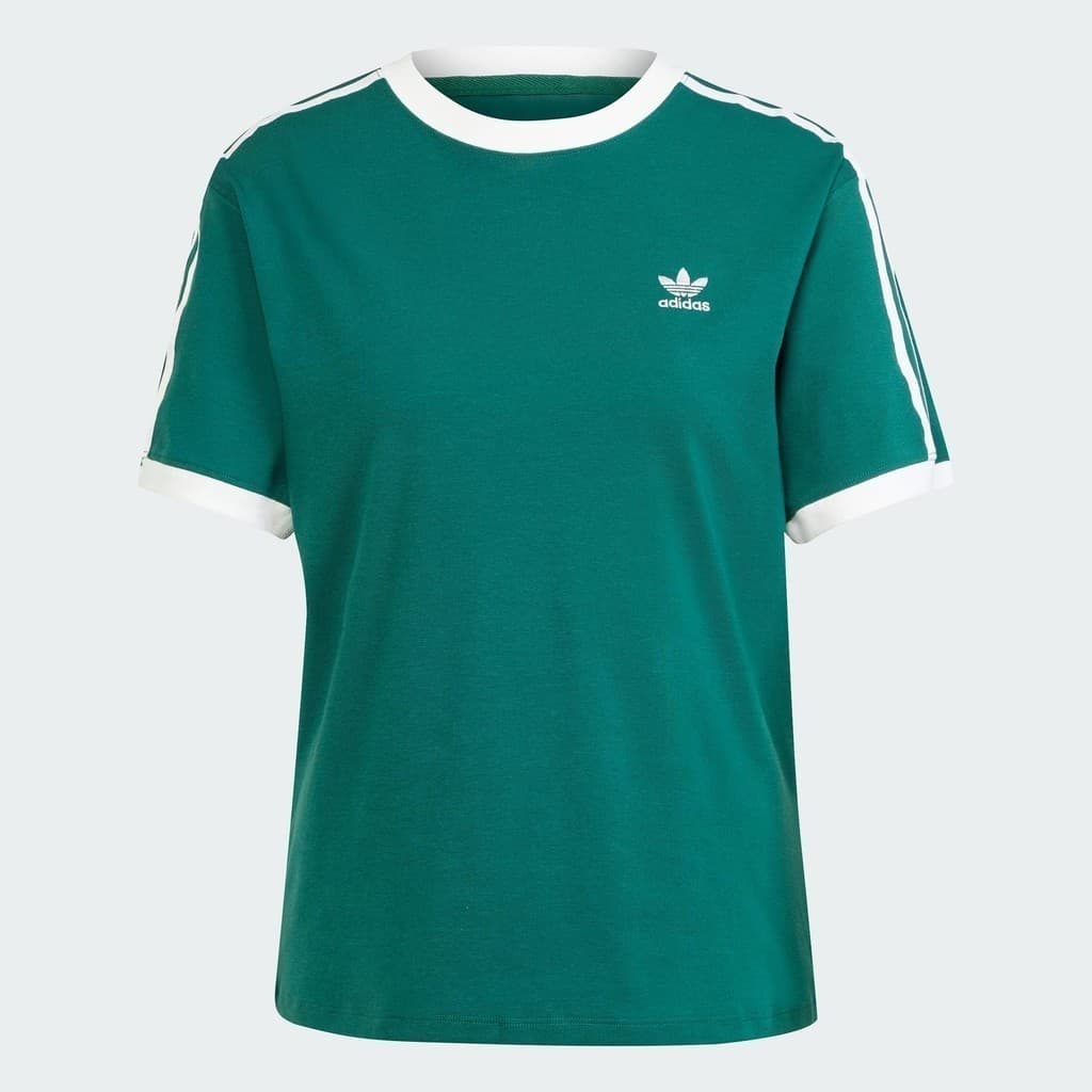 adidas ไลฟ์สไตล์ เสื้อยืด 3-Stripes ผู้หญิง สีเขียว JD4571 รูปที่ 5