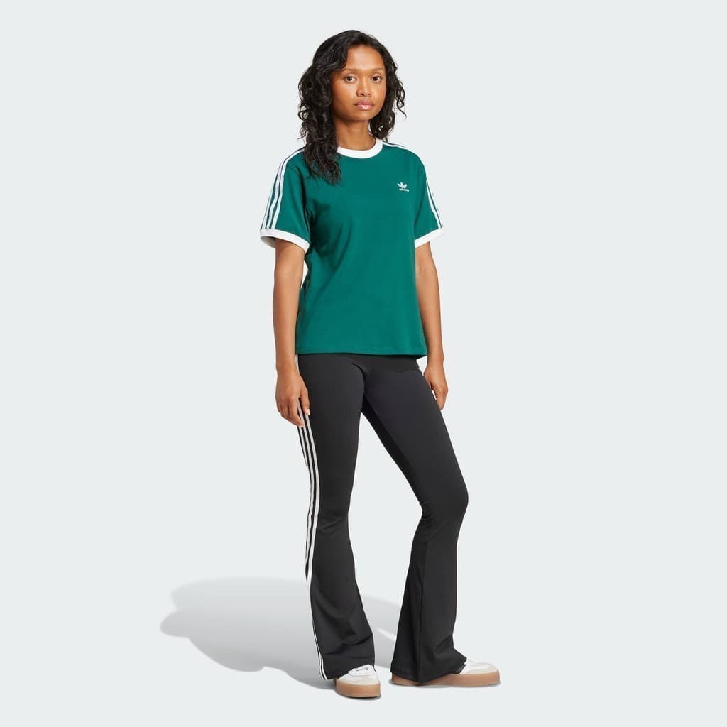 adidas ไลฟ์สไตล์ เสื้อยืด 3-Stripes ผู้หญิง สีเขียว JD4571 รูปที่ 3