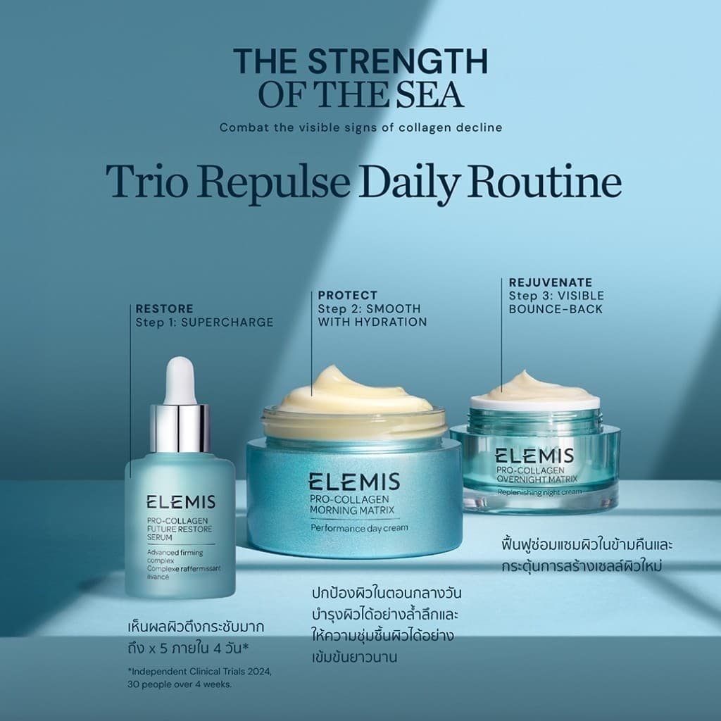 Elemis Pro-Collagen Overnight Matrix 50ml. ไนท์ครีม ลดเลือนริ้วรอย ฟื้นบำรุงผิว อิ่มฟู รูปที่ 3