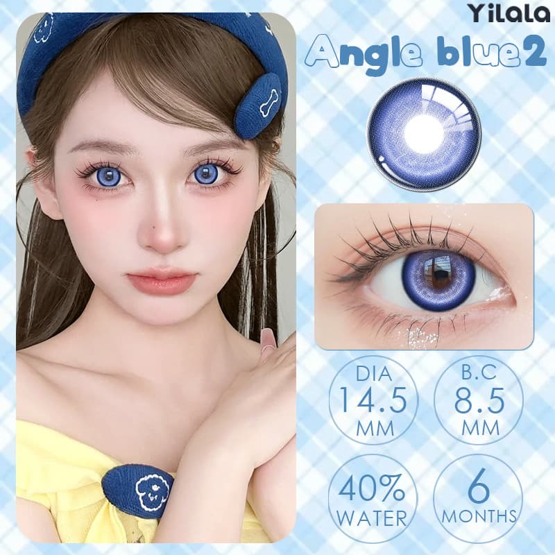 Yilala 0 ~-4.50 คอสเพลย์คอนแทคเลนส์สีสีชมพูคอนแทคเลนส์เส้นผ่านศูนย์กลาง 14.5 มม.สีน้ําตาลสีติดต่ออะนิเมะ Softlens รูปที่ 1