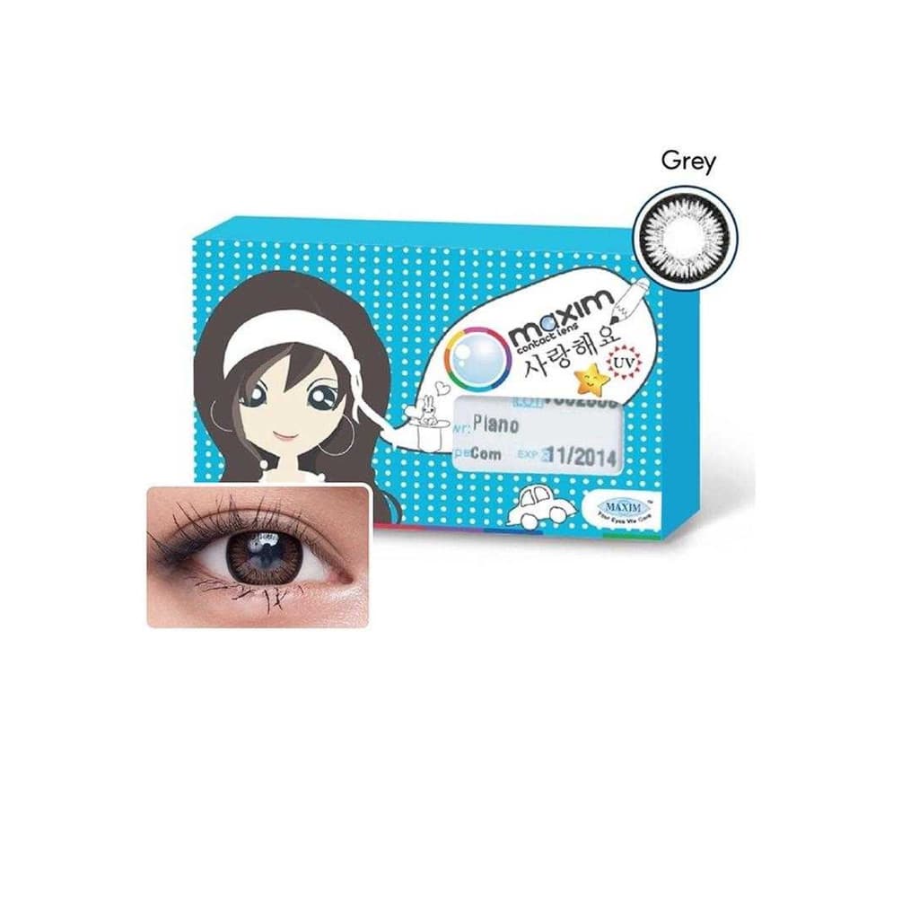 Maxim Colors Pretty Eyes สี Grey รายเดือน คอนแทคเลนส์สี แม็กซิม จำนวน/กล่อง 2 ชิ้น รูปที่ 2