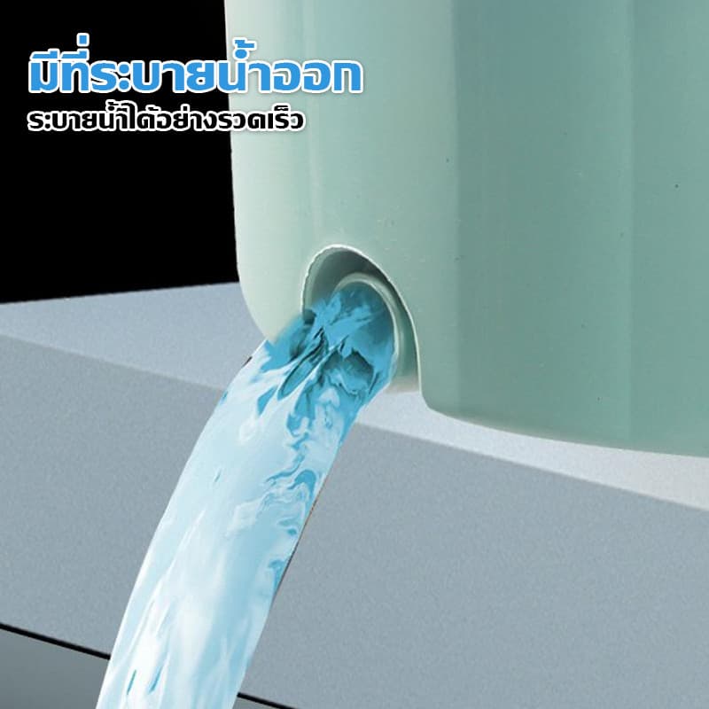 HOMESTIC ไม้ถูพื้น ไม้ม็อบ ด้ามสแตนเลส พร้อมผ้าไมโครไฟเบอร์ Spin Mop ใช้ได้กับถังน้ำและถังปั่น รูปที่ 7
