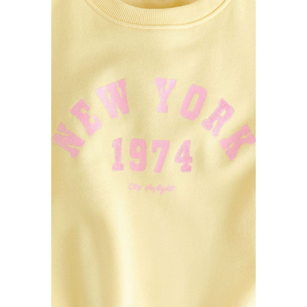 H&M เสื้อสเวตเชิ้ตผ้าสกรีนลาย ผิวสัมผัสนุ่มด้านใน Girls Printed brushed-inside sweatsh 1322995_3 รูปที่ 3