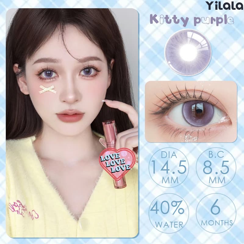 Yilala 0 ~-4.50 คอสเพลย์คอนแทคเลนส์สีสีชมพูคอนแทคเลนส์เส้นผ่านศูนย์กลาง 14.5 มม.สีน้ําตาลสีติดต่ออะนิเมะ Softlens รูปที่ 5
