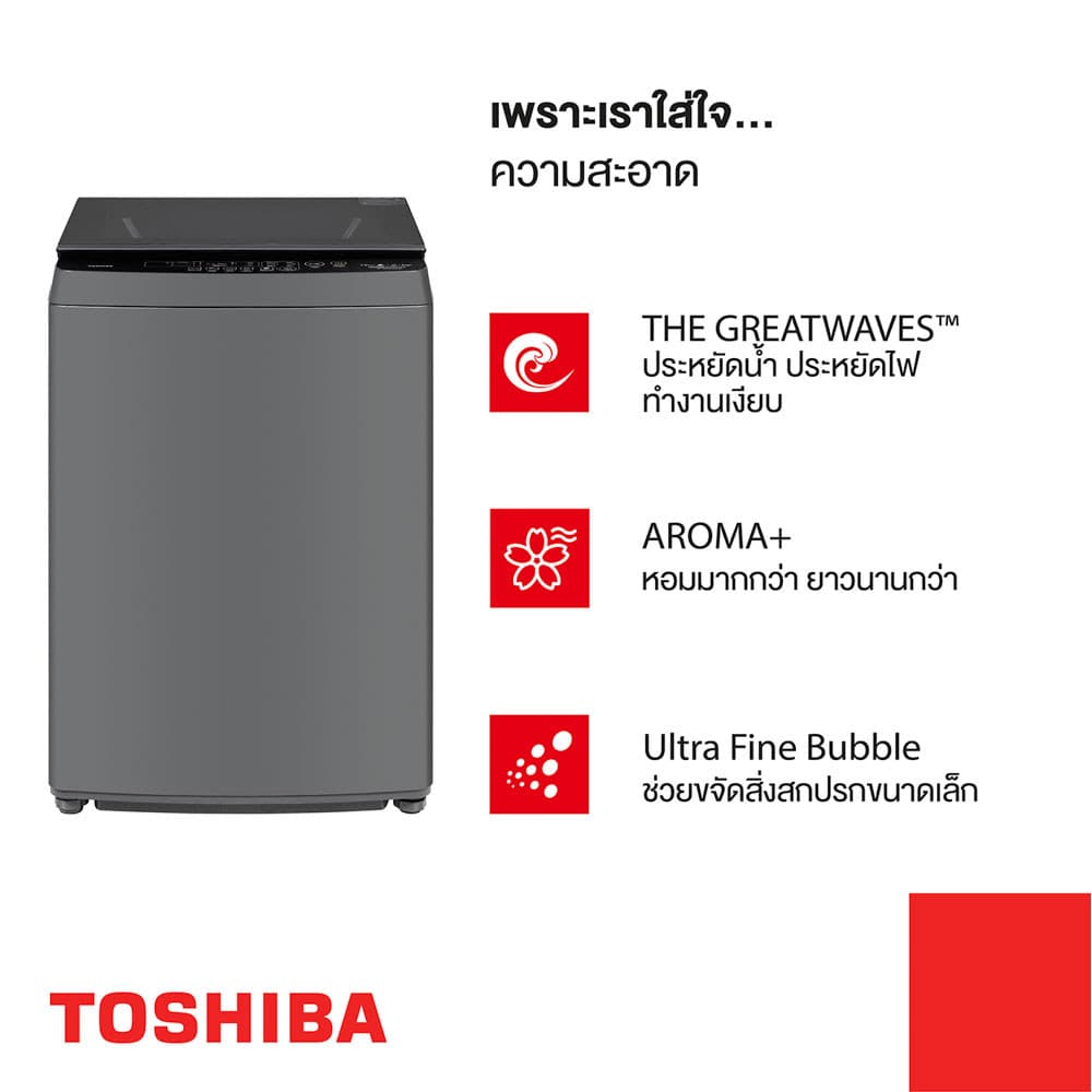 โตชิบา เครื่องซักผ้าฝาบน 19 กก. รุ่น AW-T06DU2000QT TOSHIBA TOP LOAD WASHING MACHINE 19 KG MODEL AW-T06DU2000QT รูปที่ 8