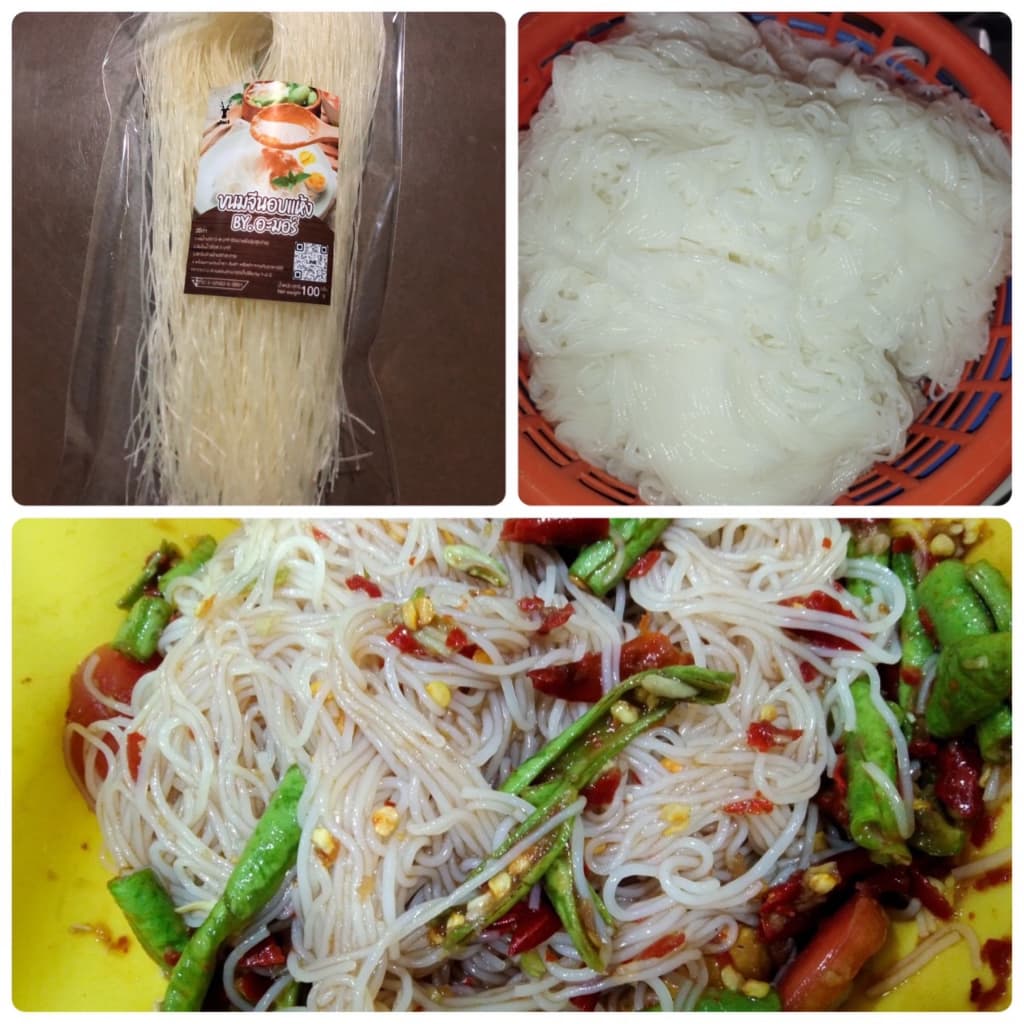 ขนมจีนเส้นอบแห้ง ข้าวปุ้น เหนียวนุ่ม ขนาด100กรัม รูปที่ 7