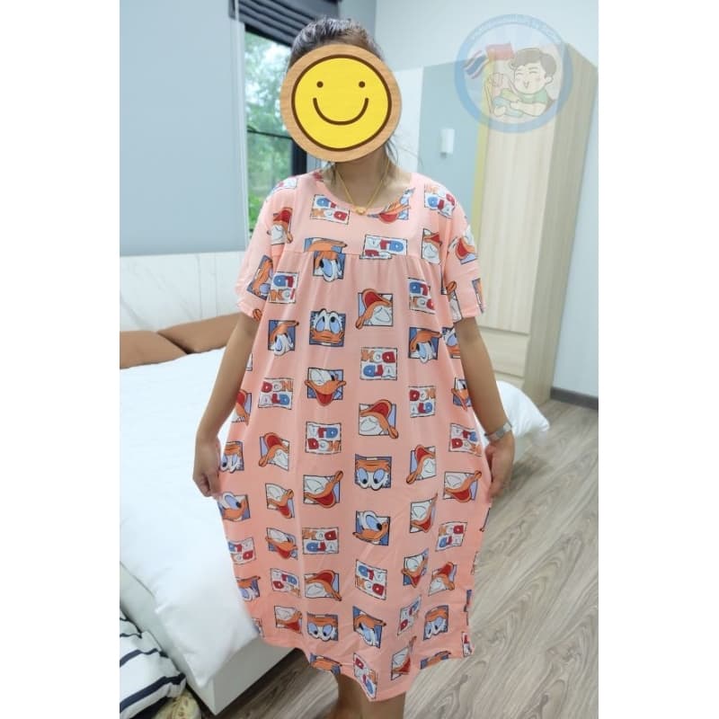 ชุดนอนกระโปรงไซต์ใหญ่6XL คนอ้วนคนท้องใส่ได้ รูปที่ 8