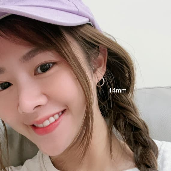 Suwann.na ต่างหูห่วง ต่างหูเงินแท้ ห่วงหลอด 8, 10, 12, 14, 16, 18, 25, 40 mm รูปที่ 5