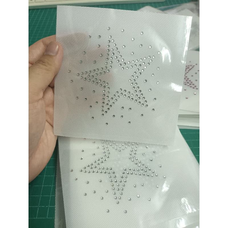 เพชรรีดลายสำเร็จ เพชรรีดร้อน Hotfix Rhinestone โลโก้เพชรรีดรูปดาว เพชรรีดติดเสื้อ ผลิตในไทย รูปที่ 3