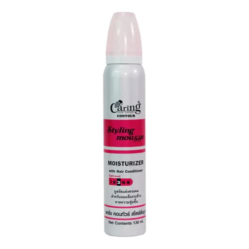 CARING Styling Mousse Moisturizer With Hair Conditioner ผลิตภัณฑ์จัดแต่งทรงผม 130ml รูปที่ 3