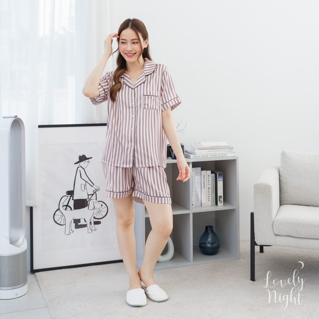 ชุดนอนผู้หญิง LovelyNight แขนสั้น-ขาสั้น So Sweet A77 รูปที่ 7