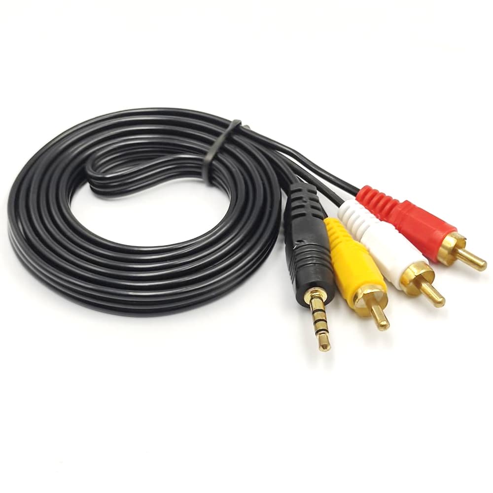 สาย AV/RCA สายสัญญาณภาพเเละเสียง เข้า 1 ออก 3 ต่อทีวี กล่องดาวเทียม เครื่องเสียง ยาว 1.5/ 3 / 5 เมตร รูปที่ 3