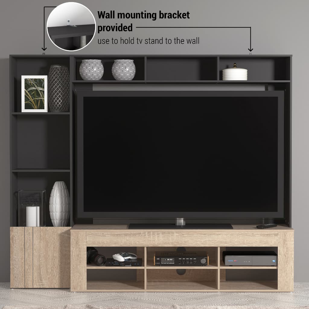 Tomato Home ชุดตู้ชั้นวางทีวี Preston 2.0 TV60นื้ว | ชั้นวางทีวี ตู้วางทีวี | เก็บของได้เยอะมาก รูปที่ 6