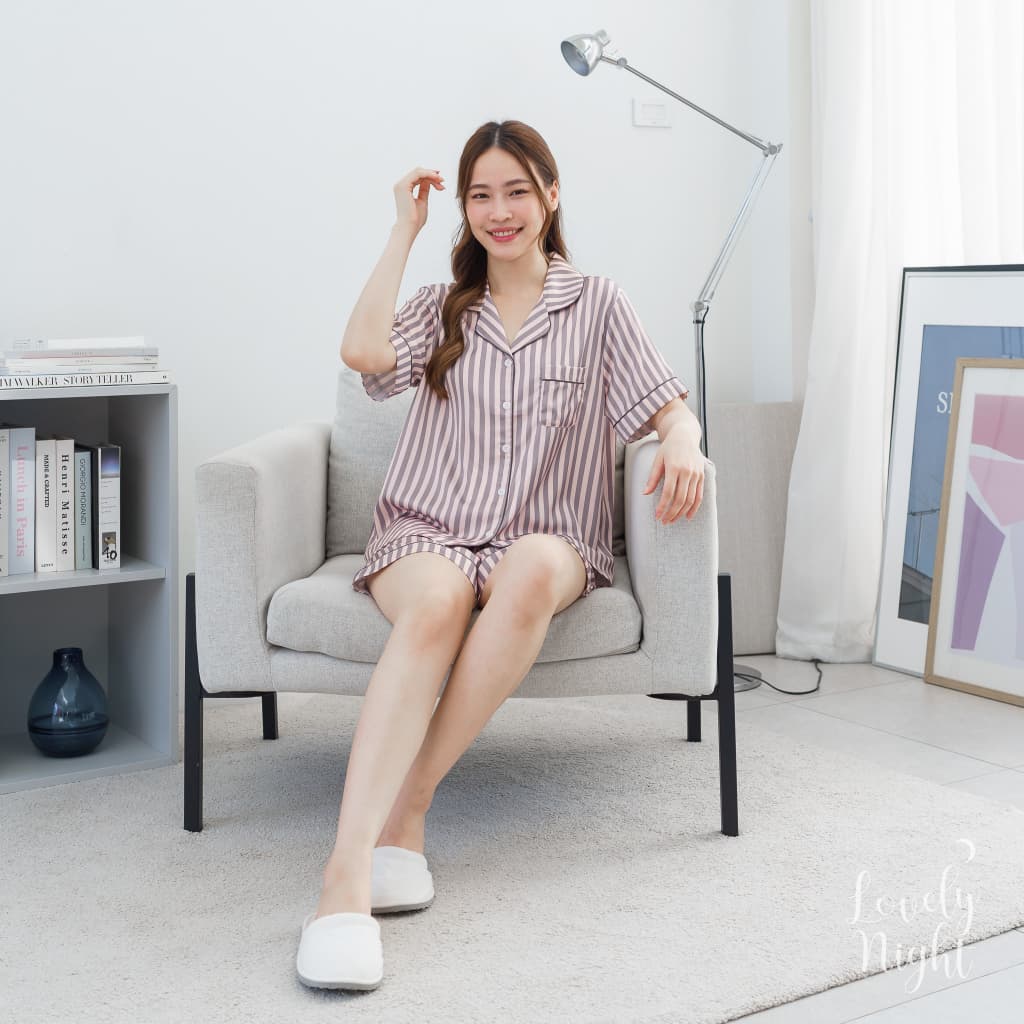ชุดนอนผู้หญิง LovelyNight แขนสั้น-ขาสั้น So Sweet A77 รูปที่ 6