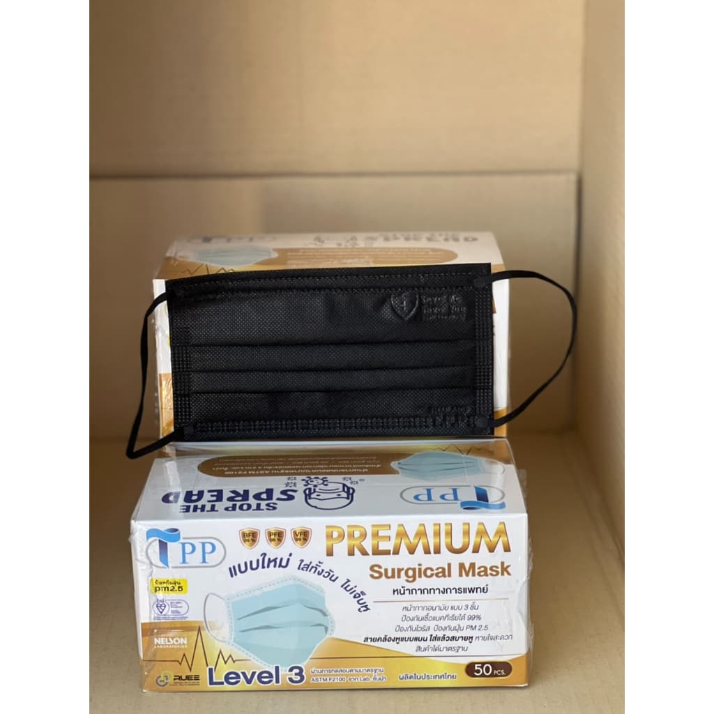 แมส TPP surgical PREMIUM กล่องสีทอง หน้ากากอนามัยเกรดทางการแพทย์ รูปที่ 2