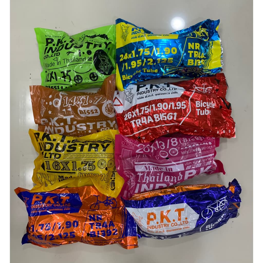 PKT ยางในจักรยาน มีหลายไซส์ 12x1.75,16x1.75,20x1.75,24x1.75,26x1.75/90/95,26x13/8,27x13/8 ยางไทยแท้ รูปที่ 2