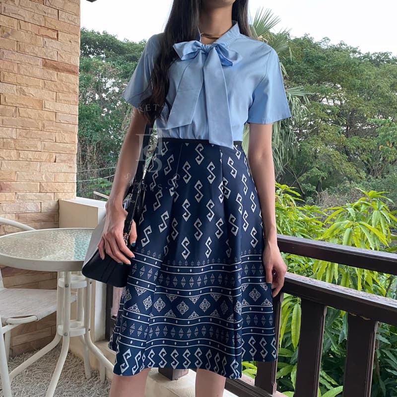 กระโปรง Circle Skirt ทรง 6 ชิ้น ยาว 25 นิ้ว ฟรีไซส์ รูปที่ 6