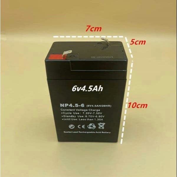 Battery 6v 4.5AH สามารถใส่แทน 4v4ahได้ แบตเตอรรี่สำรอง แบตเตอรี่ทดแทนสำหรับรถเด็กเล่น แบตเตอรี่แห้ง 6V 7AH รูปที่ 7