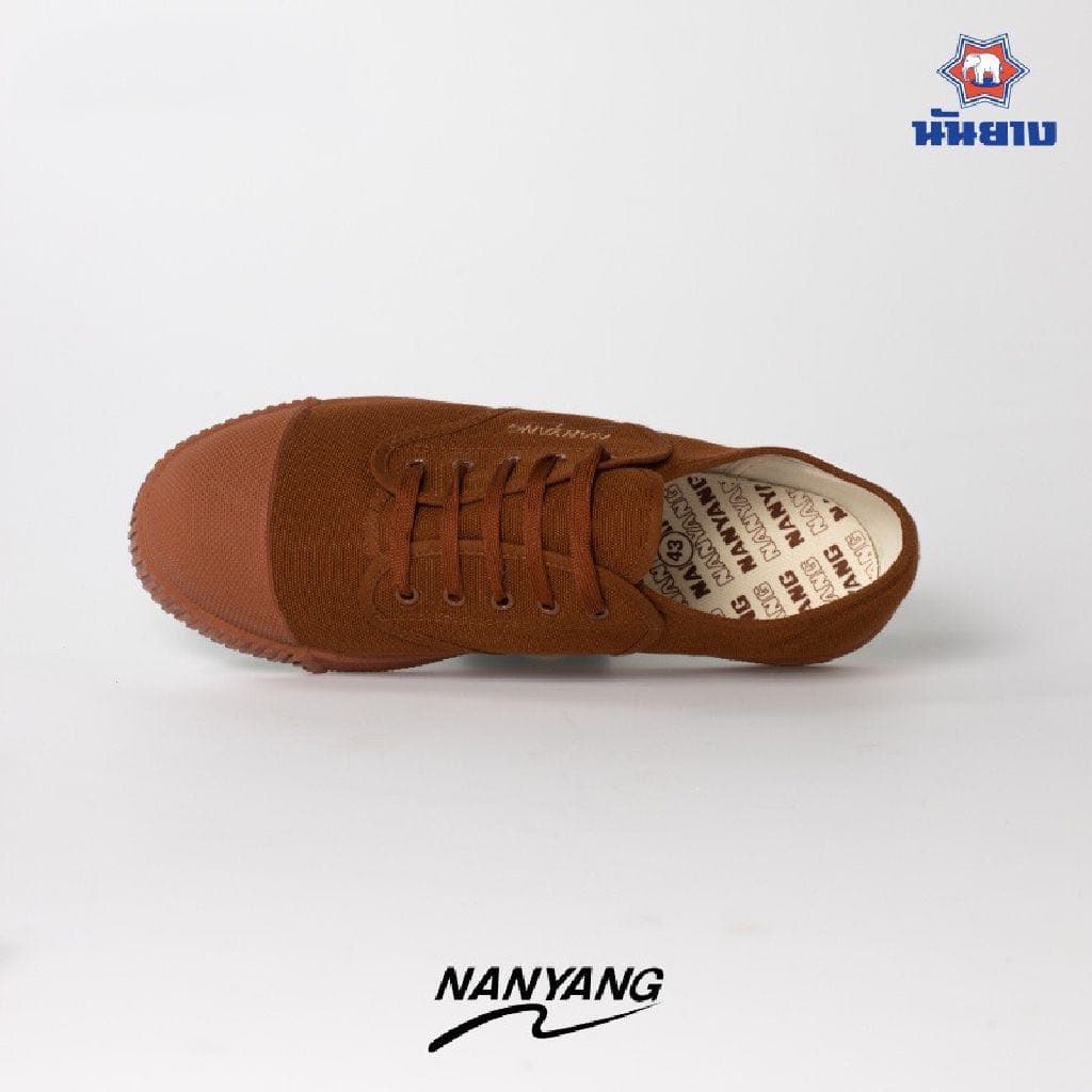 รองเท้าผ้าใบนักเรียน นันยาง Nanyang 205s สีดำ/ขาว/น้ำตาล ไซส์ 31-47 รูปที่ 7