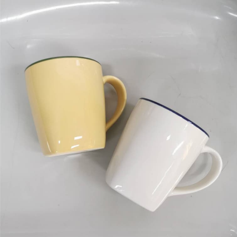 INDRA CERAMIC แก้ว 10 ออนซ์ทรงก้นเหลี่ยม ลายสังกะสี เซรามิกเข้าไมโครเวฟได้ รูปที่ 6