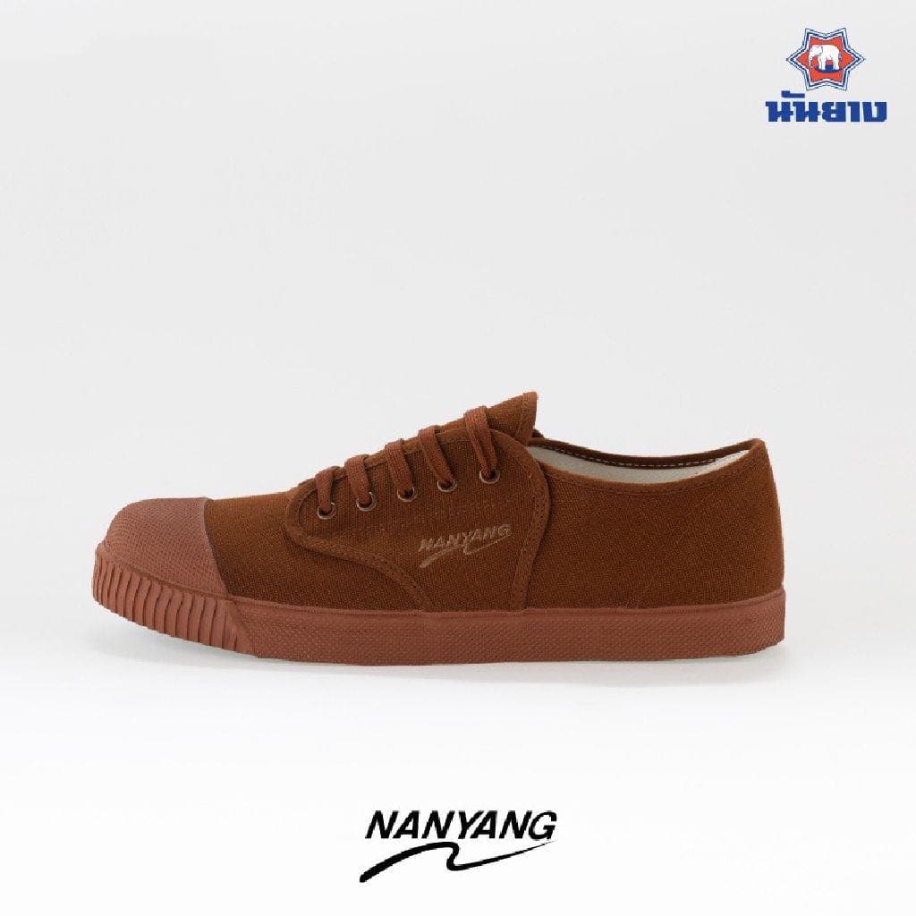 รองเท้าผ้าใบนักเรียน นันยาง Nanyang 205s สีดำ/ขาว/น้ำตาล ไซส์ 31-47 รูปที่ 8