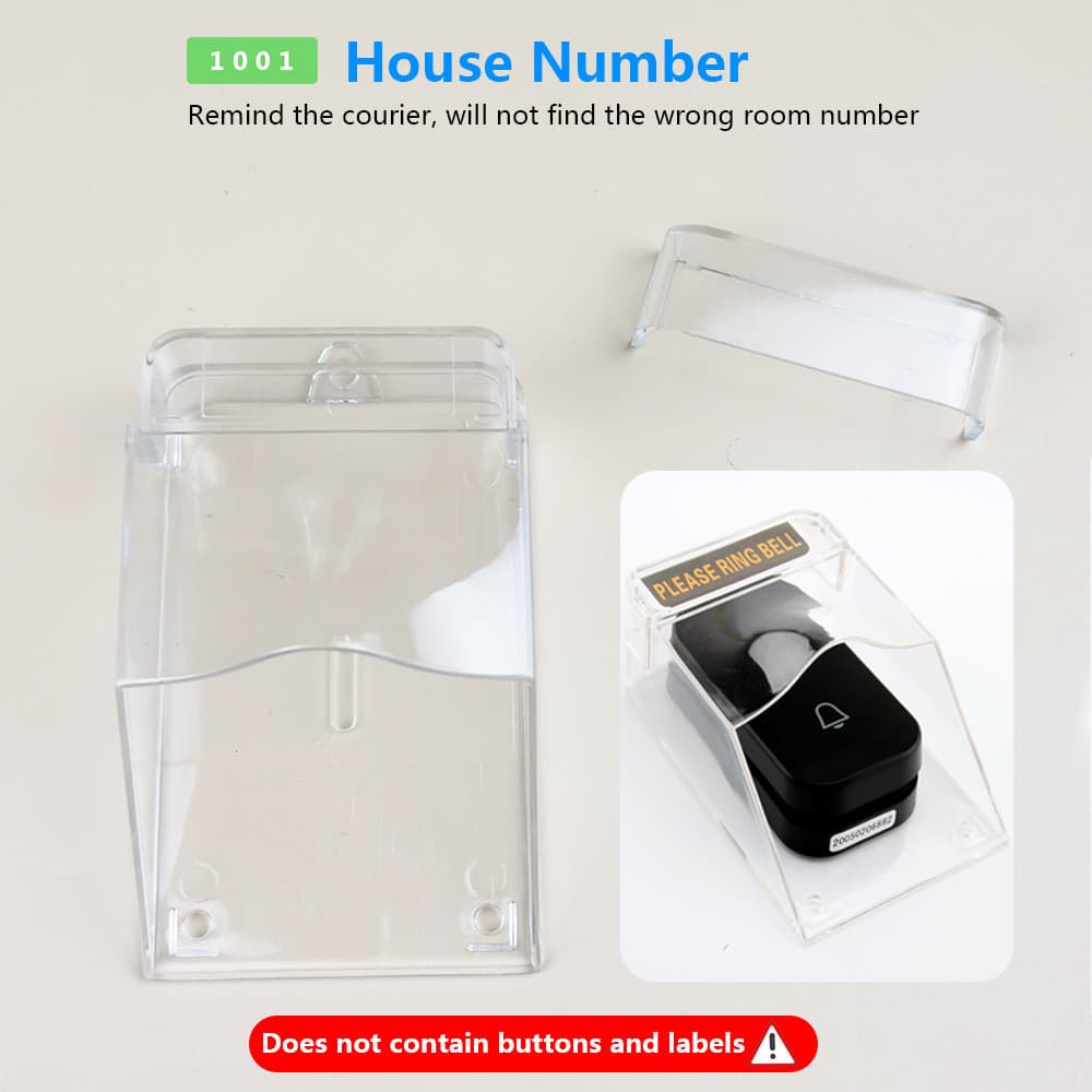Smatrul กริ่งไร้สาย Door Bell Cover Waterproof Cover For Wireless Doorbell Door Bell Ring Button Transmitter รูปที่ 7