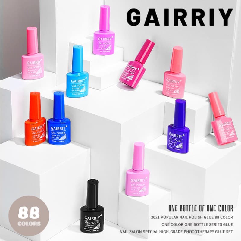 สีทาเล็บเจล GAIRRIY สีสวยเหมือนสีขวดมี 80 สีให้เลือก ขนาด 7.5ml. มาก รูปที่ 2