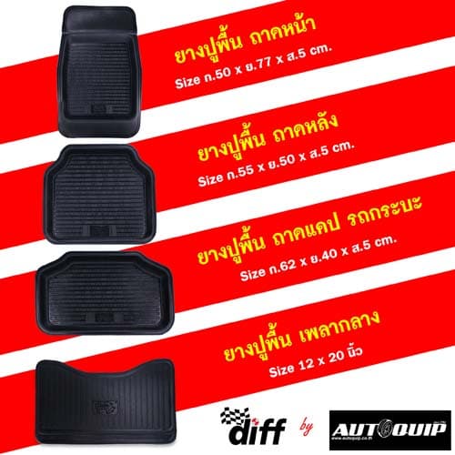 ถาดยางปูรถยนต์ PARAMAT "พาราแมท" สำหรับรถยนต์และกระบะ ทุกรุ่น ทุกยี่ห้อ ขนาดบรรจุ 1 ชิ้น รูปที่ 1