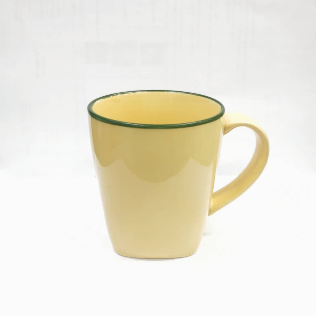 INDRA CERAMIC แก้ว 10 ออนซ์ทรงก้นเหลี่ยม ลายสังกะสี เซรามิกเข้าไมโครเวฟได้ รูปที่ 4