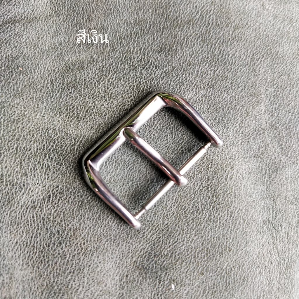 Buckle บัคเกิ้ลนาฬิกา/หัวเข็มขัดนาฬิกา/หัวคล้องสายนาฬิกา สแตนเลส สีทอง เงิน โรสโกลด์ มีขนาด 10,12,14,16,18,20,22 mm. รูปที่ 5