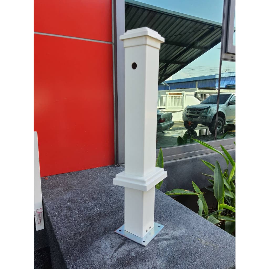 Vilann เสาก๊อกน้ำกลางแจ้ง uPVC สำหรับตกแต่งสวน ขนาด 3 3/8 นิ้ว สูง 70 ซม. ใช้กับก๊อก 6 หุน รูปที่ 9