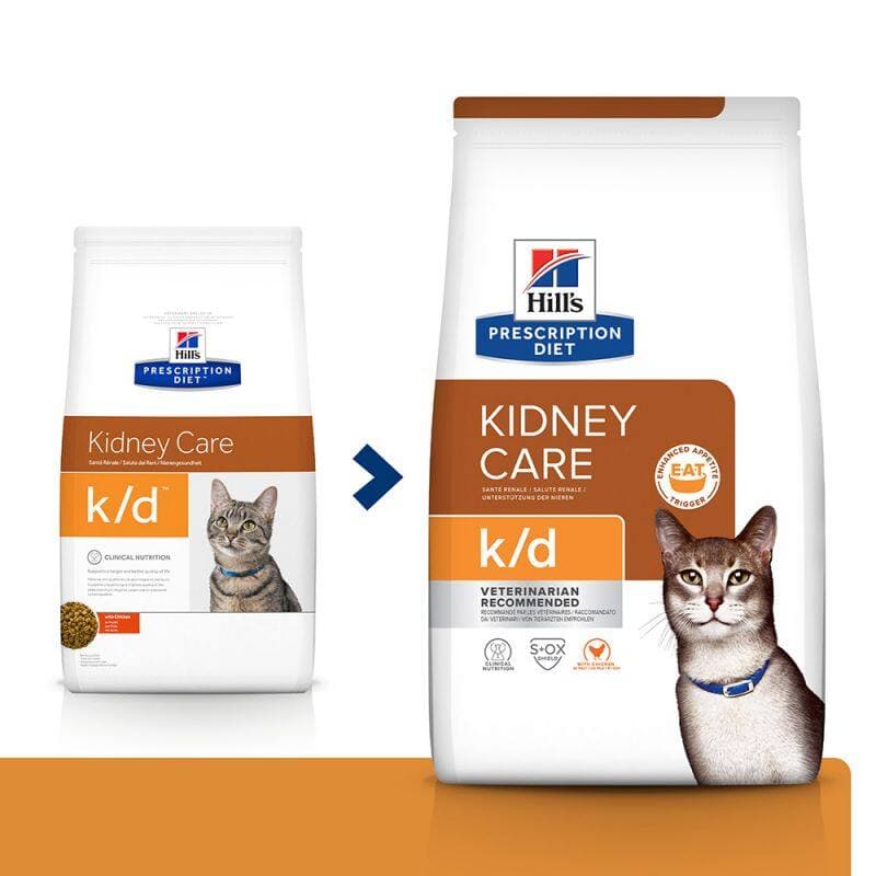 Hill’s k/d cat 3.85 kg exp.01/27 อาหารเม็ดแมวรสไก่ สำหรับไตแมว รูปที่ 2