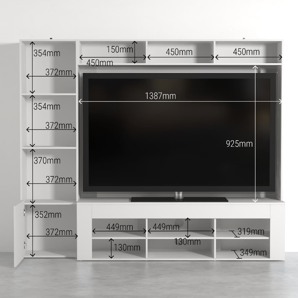 Tomato Home ชุดตู้ชั้นวางทีวี Preston 2.0 TV60นื้ว | ชั้นวางทีวี ตู้วางทีวี | เก็บของได้เยอะมาก รูปที่ 8