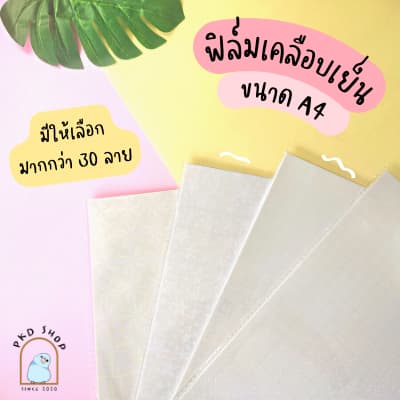 แพ็คประหยัดA4 10ใบ ฟิล์มเคลือบเย็น กลิตเตอร์/โฮโลแกรม/ผิวด้าน/ใส/พิเศษ รูปที่ 2