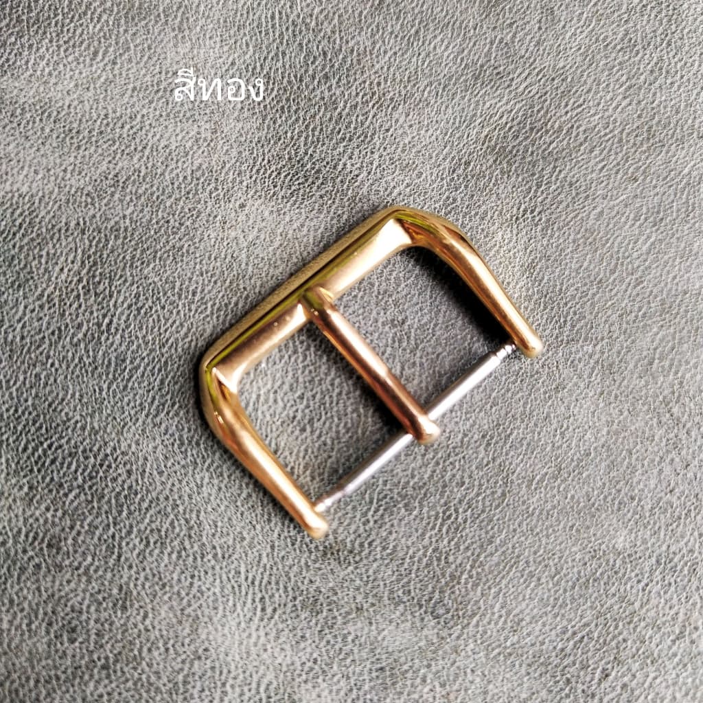 Buckle บัคเกิ้ลนาฬิกา/หัวเข็มขัดนาฬิกา/หัวคล้องสายนาฬิกา สแตนเลส สีทอง เงิน โรสโกลด์ มีขนาด 10,12,14,16,18,20,22 mm. รูปที่ 3