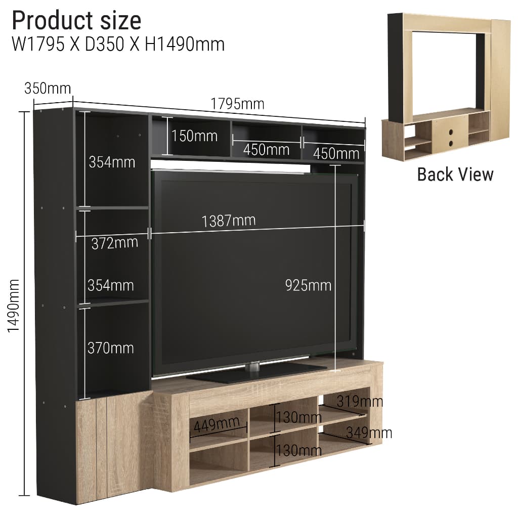 Tomato Home ชุดตู้ชั้นวางทีวี Preston 2.0 TV60นื้ว | ชั้นวางทีวี ตู้วางทีวี | เก็บของได้เยอะมาก รูปที่ 9