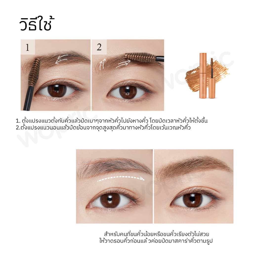 แท้ Etude House Color My Brows 4.5g มาสคาร่าปัดคิ้วตัวดัง สีสวย เนื้อดีมาก รูปที่ 3