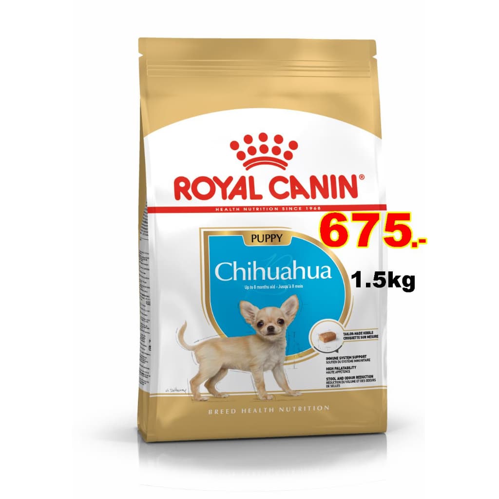 Royal Canin โรยัล คานิน อาหารเม็ด สำหรับลูกสุนัขสายพันธุ์ชิวาวา 1.5 kg exp.12/2026 รูปที่ 2