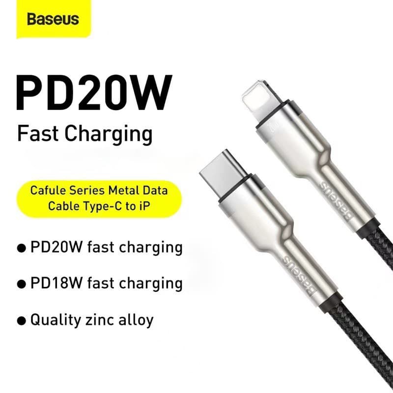 Baseus สายชาร์จเร็ว Type-C to iP 20W PD Fast Charging Data Cable สายชาร์จสายเคเบิล,ชาร์จเร็ว สายชาร์จเร็ว รูปที่ 3
