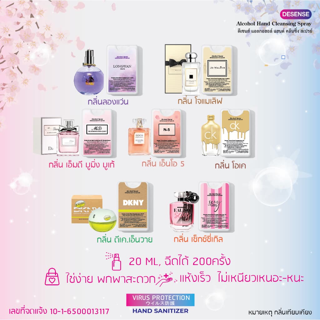 โปร 6.6สเปรย์แอลกอฮอล์ พกพา กลิ่นน้ำหอม กลิ่นหอม แบรนด์ สเปรย์การ์ด ขนาด20ml แอลกอฮอล์75% พกพาง่าย ส่งด่วน รูปที่ 9
