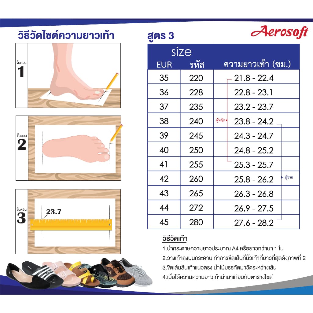 Aerosoft รองเท้าผ้าใบรัดส้น เดินป่า ผู้ชาย ผู้หญิง เพื่อสุขภาพ ผ้าใบสีดำ รุ่น SN7907 รูปที่ 8