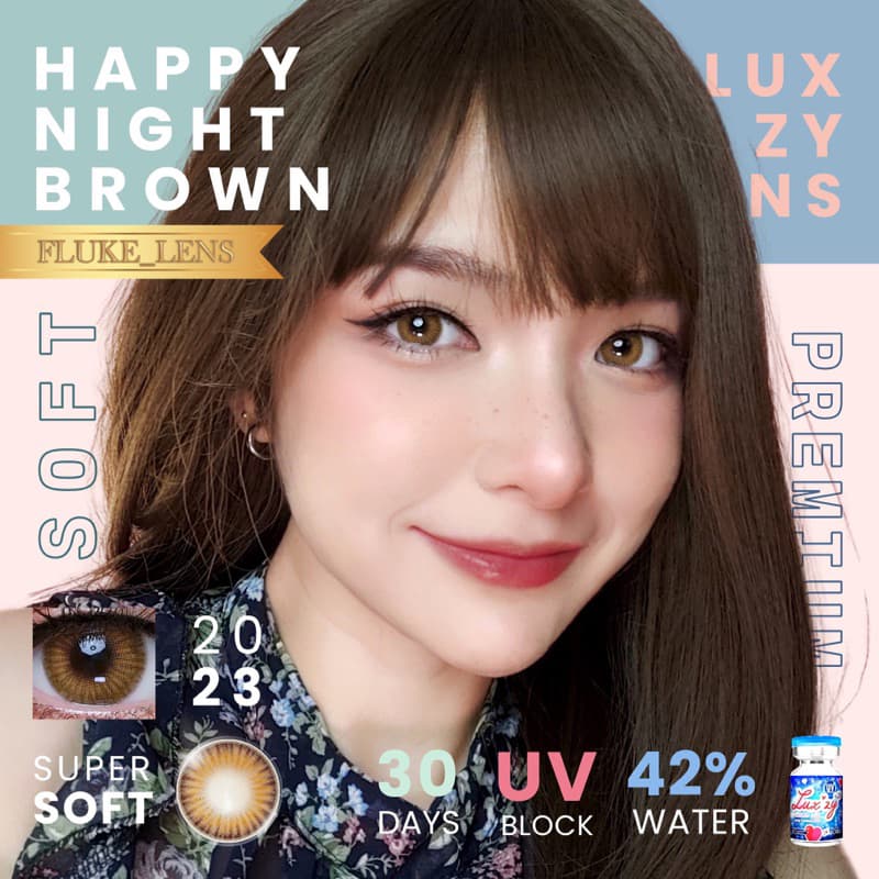 คอนแทคเลนส์ รุ่น Happy Night รุ่นตาเซ็กซี่ ตาคม Luxzylens ใส่สบาย Made in Korea luxzy lens ve รูปที่ 8