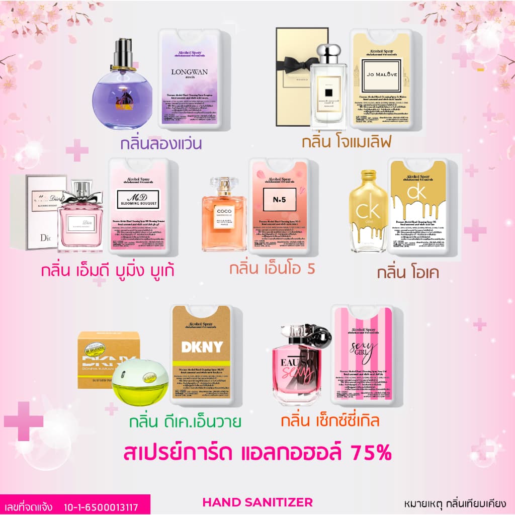 โปร 6.6สเปรย์แอลกอฮอล์ พกพา กลิ่นน้ำหอม กลิ่นหอม แบรนด์ สเปรย์การ์ด ขนาด20ml แอลกอฮอล์75% พกพาง่าย ส่งด่วน รูปที่ 2