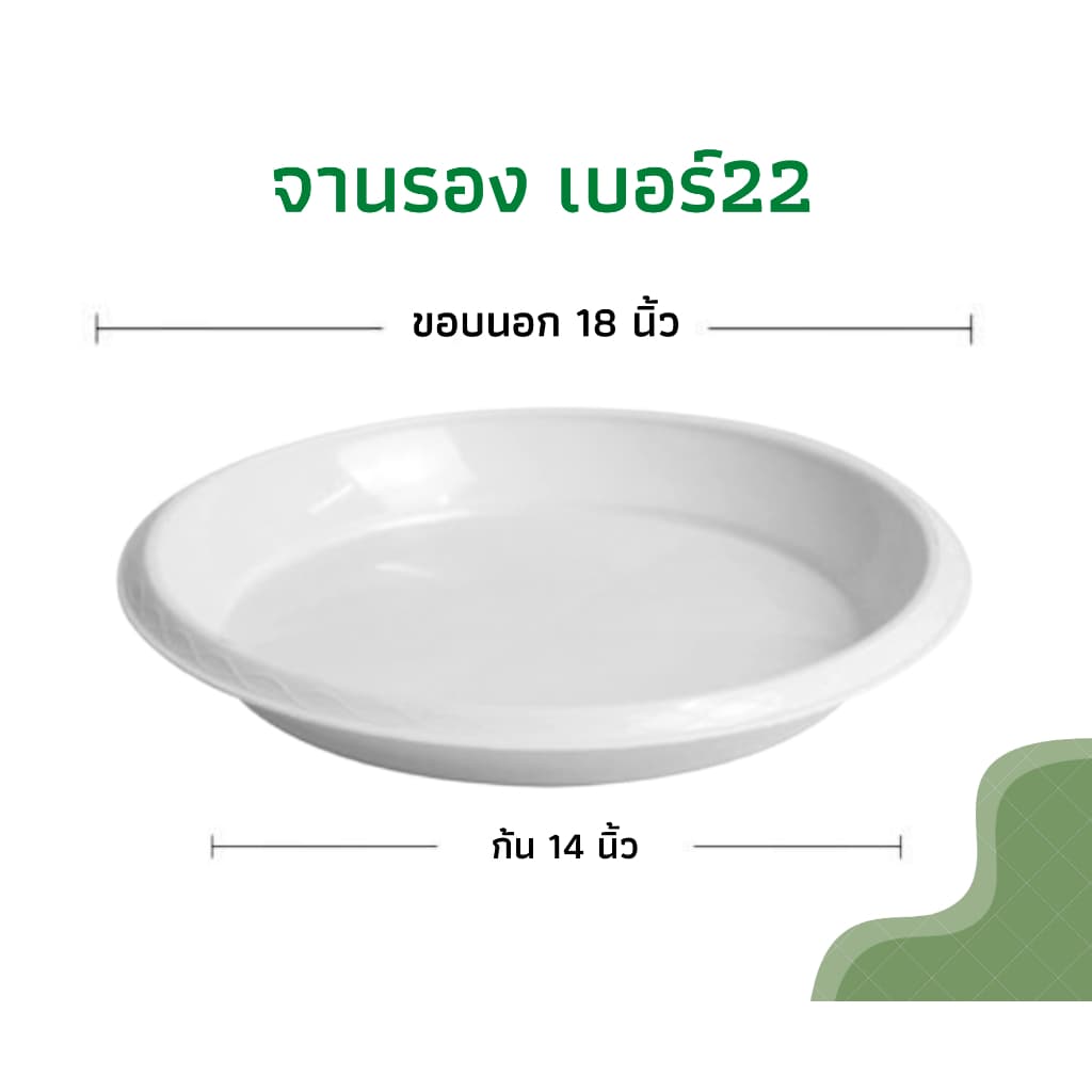 จานรองกระถางต้นไม้ ถาดรองกระถางต้นไม้ จานรองกระถาง จานรองพลาสติก รูปที่ 2
