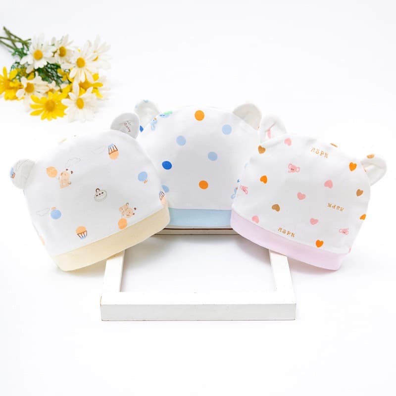 น่ารักหมวก0-3 เดือน หมวกเด็กแรกเกิด สีพาสเทล ผ้าฝ่าย นิ่ม ใส่สบาย งานพรีเมี่ยม รูปที่ 4