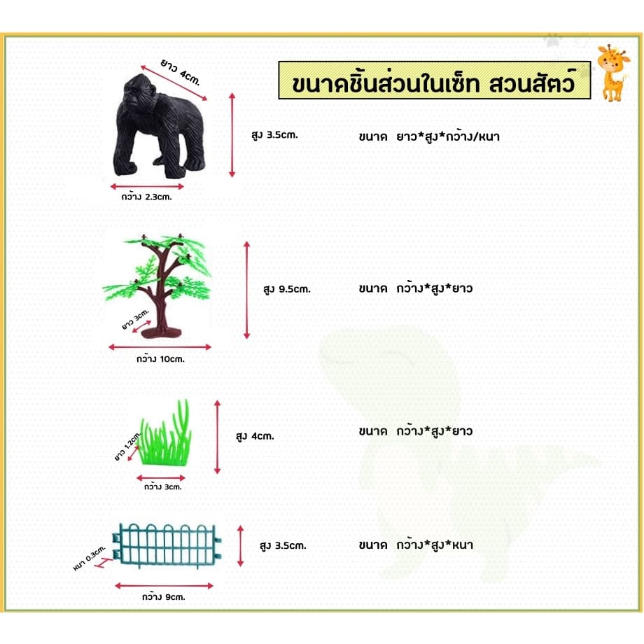 ของเล่นสัตว์ป่าจำลอง 53 ชิ้น สวนสัตว์ของเล่นเด็ก ชุดเซ็ตโมเดลสวนสัตว์ ของเล่นเสริมจินตนาการเด็กๆ รูปที่ 2